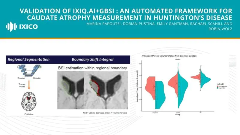 Validation of IXIQ.Ai+gBSI : an automated framework for caudate atrophy measurement in Huntington’s disease
